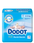 Pa�al Dodot Etapas Plus Recien Nacido T1 2-5Kg 26ud