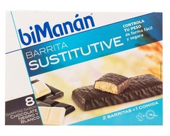 Bimanan Barritas Chocolate Negro y Blanco 8uds