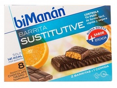 Bimanan Barritas Chocolate Negro y Naranja 8uds