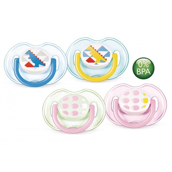 AVENT CHUPETE DECORADO SILICONA 0-6 MESES 2UDS - Chupete Avent Chupete  Decorado Silicona 0-6 meses 2uds 