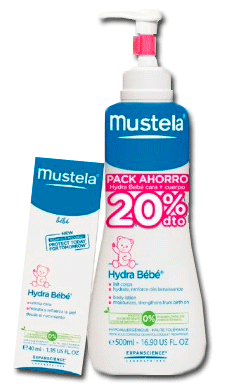 Mustela Pack Hydrabebé leche corporal + Hydrabebé crema facial