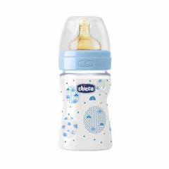 Chicco Biberon B/ancha Caucho Flujo Normal Azul 150ml