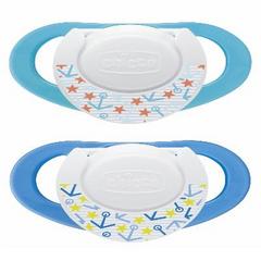 Chicco Chupete Physio Caucho Azul +4m 2uds