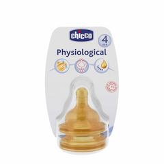 Chicco Tetina Fisiologica +4m Flujo Rapido Latex 2uds